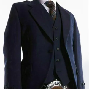 Scottish Argyll Kilt Jacket and Vest - Navy Blue